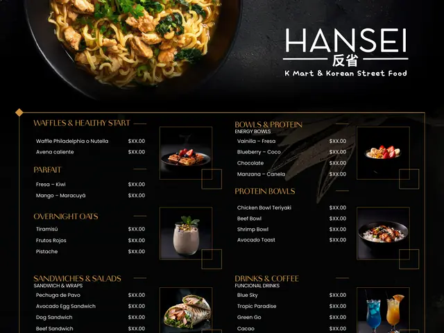 Hansei — Menús