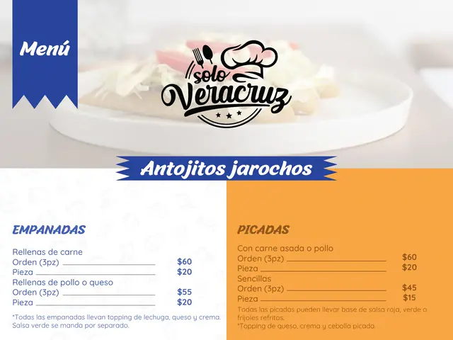 Solo Veracruz — Menús