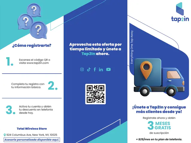 Tap2in — Trípticos